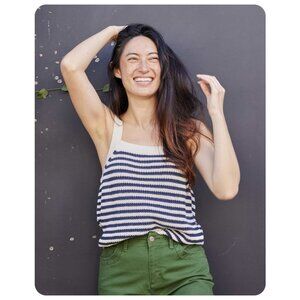 NWT Toad & Co. Bianca Striped Sweater Knit Tank Top sz M